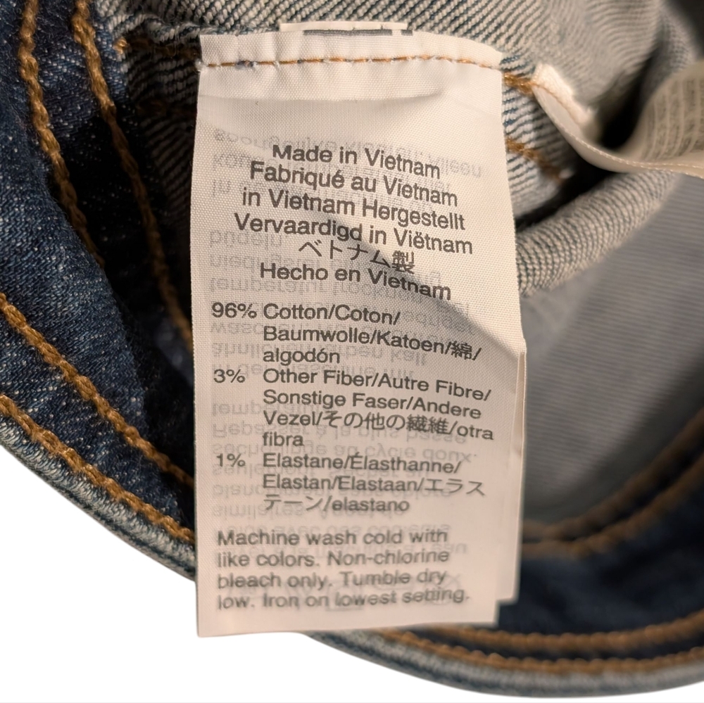 Madewell Button-Front Denim Mini Skirt Dark Wash | Sz 8 | Stretch A-Line Summer - Picture 10 of 10